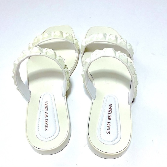 Stuart Weitzman Rosita Two Band Slide Sandal Size 8.5 N Summer Casual - Picture 3 of 11